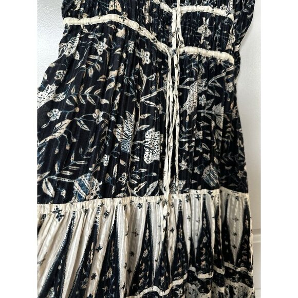 Ulla Johnson Indah Dress in Rainforest Size 12 Whimsigoth Fall Midi Bows - Picture 4 of 14